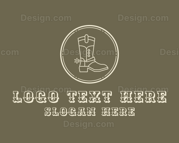 Western Cowboy Boot Logo