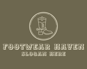 Western Cowboy Boot logo design