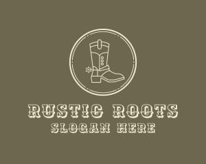 Western Cowboy Boot logo design