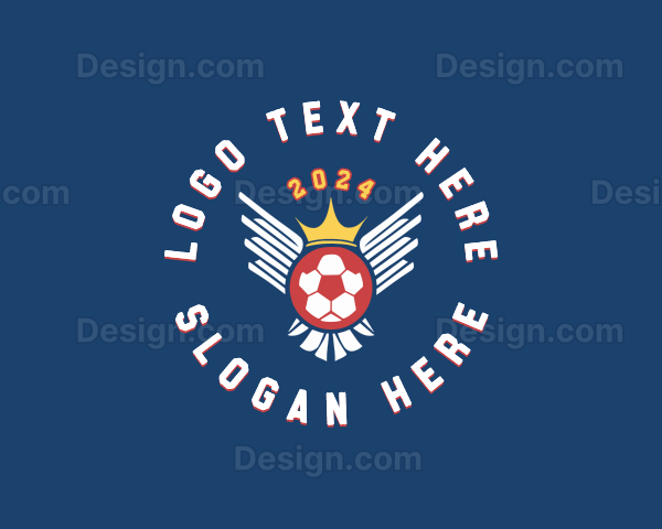 Soccer Sports Wings Logo