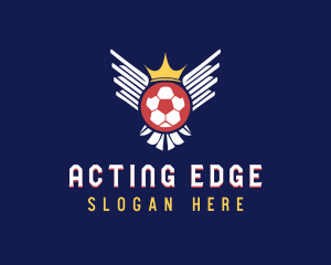 Soccer Wings Crown logo design