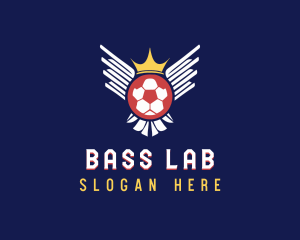 Soccer Wings Crown logo design