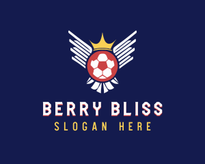 Soccer Wings Crown logo design