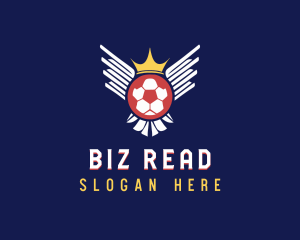 Soccer Wings Crown logo design