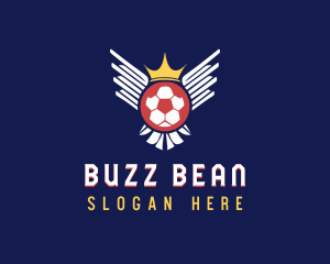 Soccer Wings Crown logo design