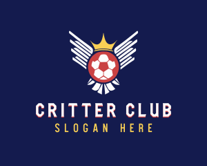 Soccer Wings Crown logo design