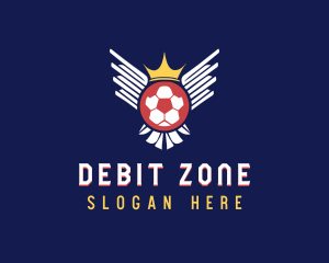 Soccer Wings Crown logo design