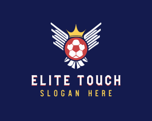 Soccer Wings Crown logo design