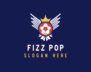 Soccer Wings Crown logo design