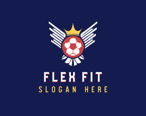 Soccer Wings Crown logo design