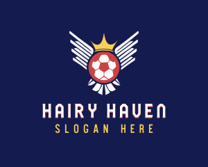 Soccer Wings Crown logo design