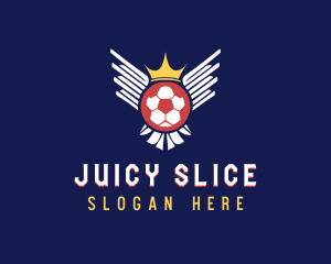 Soccer Wings Crown logo design