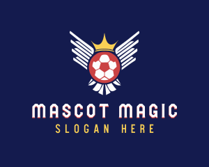 Soccer Wings Crown logo design