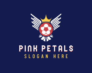 Soccer Wings Crown logo design