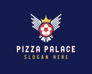 Soccer Wings Crown logo design