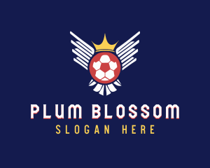 Soccer Wings Crown logo design