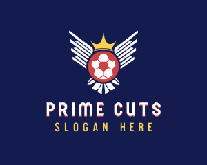 Soccer Wings Crown logo design