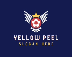 Soccer Wings Crown logo design