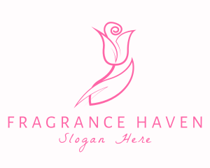 Rose Flower Fragrance logo design