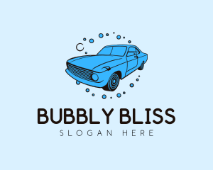 Classic Car Bubble Wash logo design