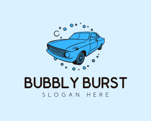 Classic Car Bubble Wash logo design