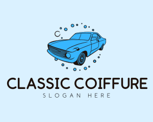 Classic Car Bubble Wash logo design