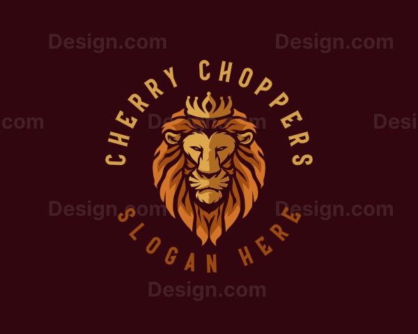 Animal lion Crown Logo