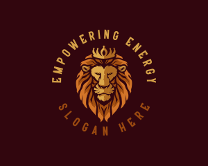 Animal lion Crown Logo