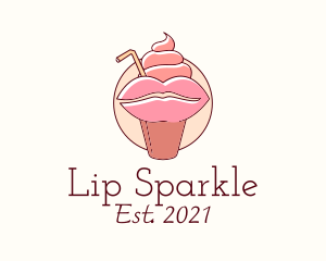 Lips Smoothie Drink logo design