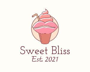 Lips Smoothie Drink logo design