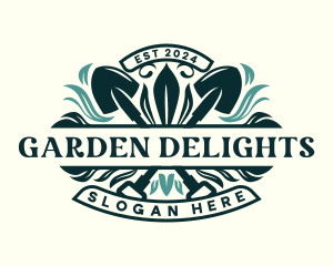 Gardening Shovel Landscaping logo design