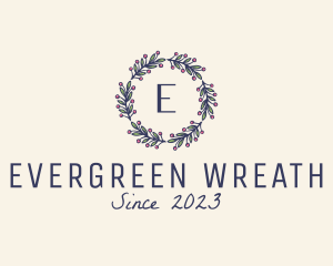 Natural Berry Wreath Garland logo design