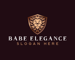 Lion Elegant Shield logo design