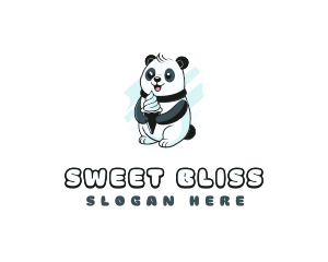 Panda Sundae Creamery logo design