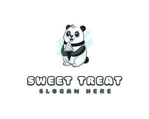 Panda Sundae Creamery logo design