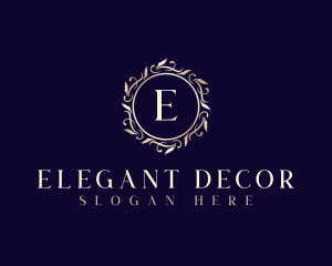 Floral Hexagon Decor logo design