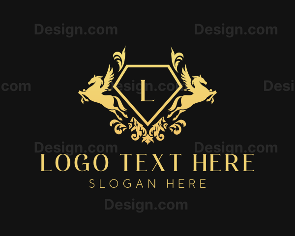 Luxury Winged Horse Logo