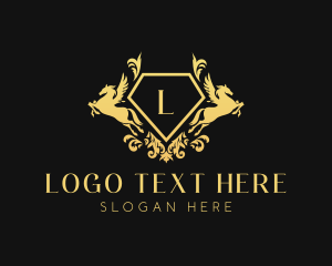 Luxury Winged Horse logo