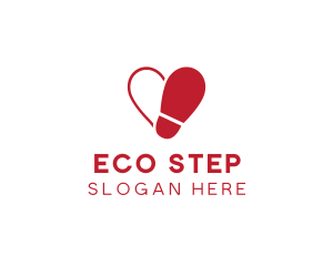 Foot Shoe Heart logo design