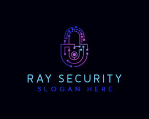 Security Padlock Technology logo design