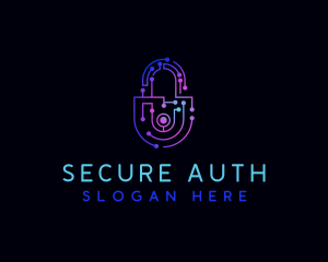 Security Padlock Technology logo design