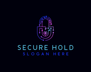 Security Padlock Technology logo design