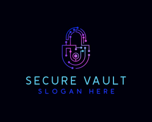 Security Padlock Technology logo design