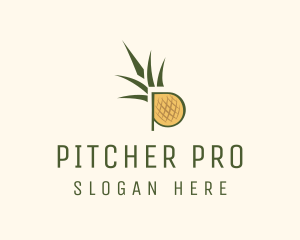 Pineapple Letter P logo design