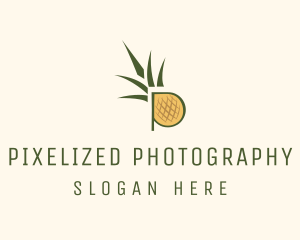 Pineapple Letter P logo design