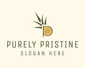 Pineapple Letter P logo design