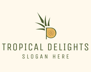 Pineapple Letter P logo