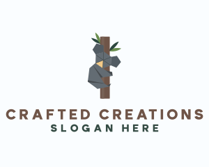 Koala Zoo Origami logo design