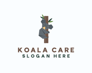 Koala Zoo Origami logo design