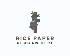 Koala Zoo Origami logo design